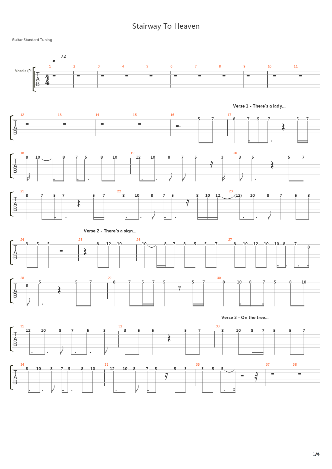 Stairway To Heaven(10)吉他谱