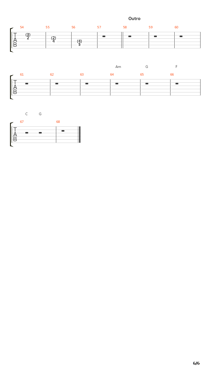 Tangerine吉他谱