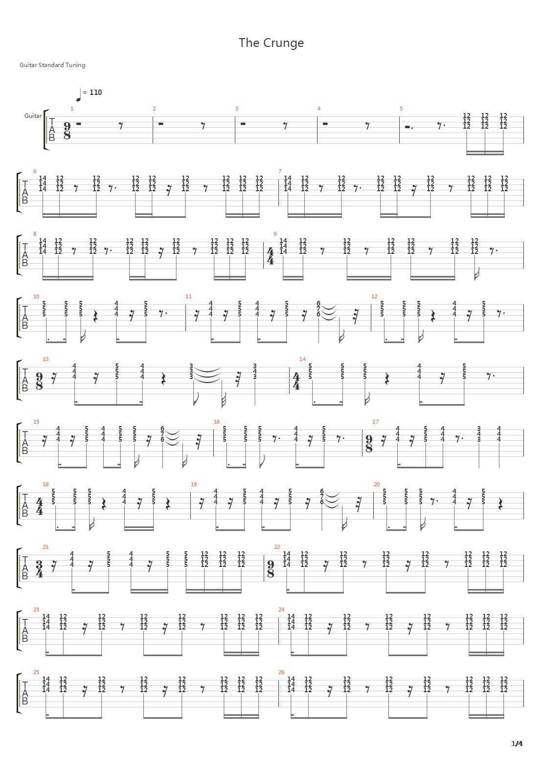 The Crunge吉他谱