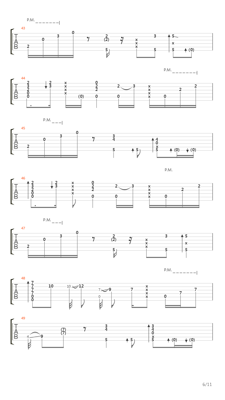 Under The Bridge吉他谱