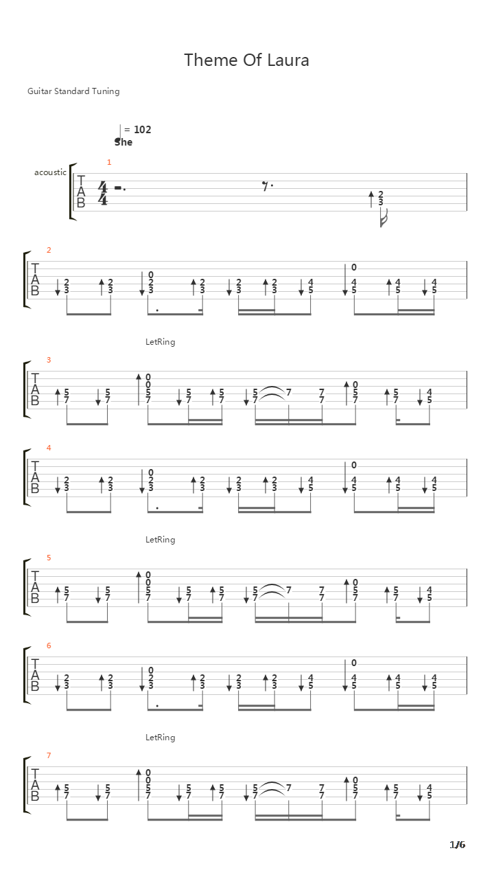 Theme Of Laura吉他谱