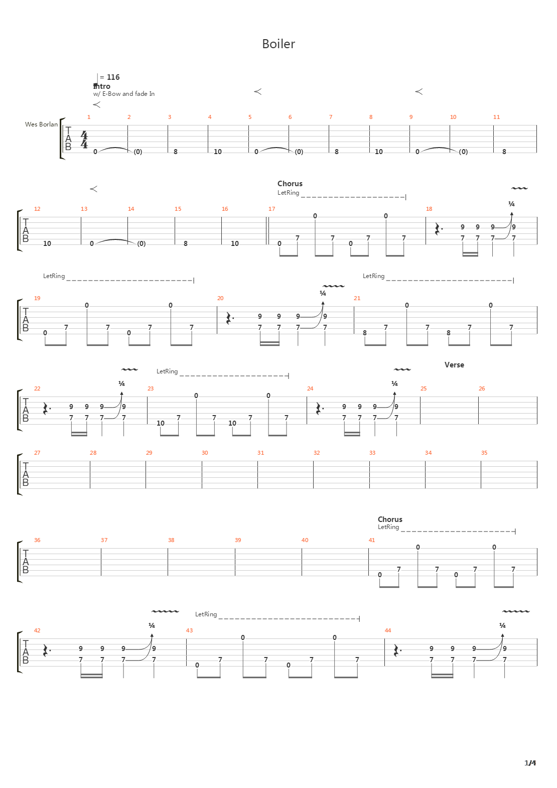 Boiler吉他谱