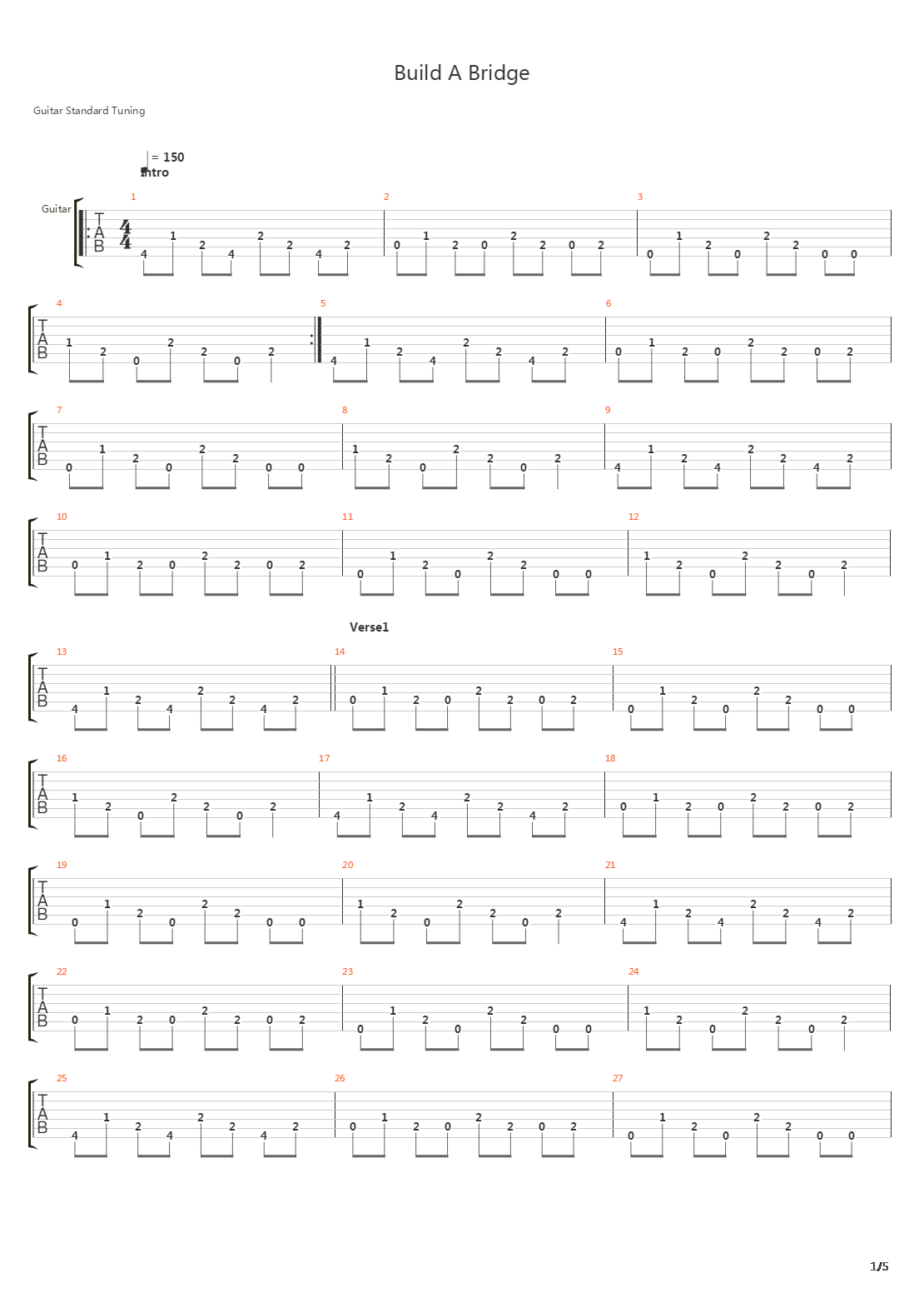 Build A Bridge吉他谱