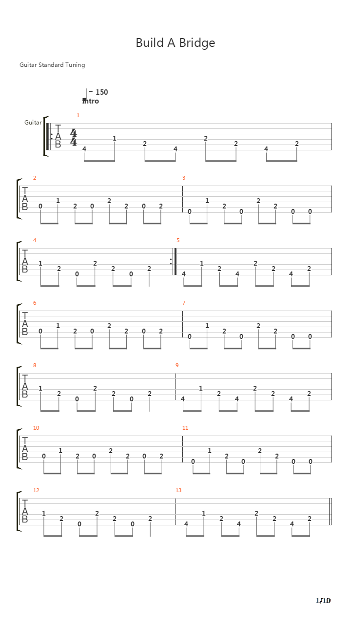 Build A Bridge吉他谱