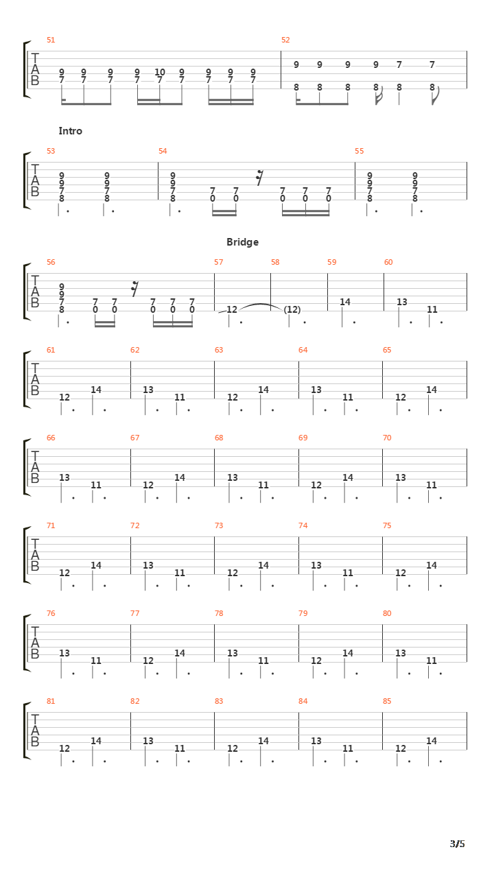 Dont Go Off Wandering吉他谱