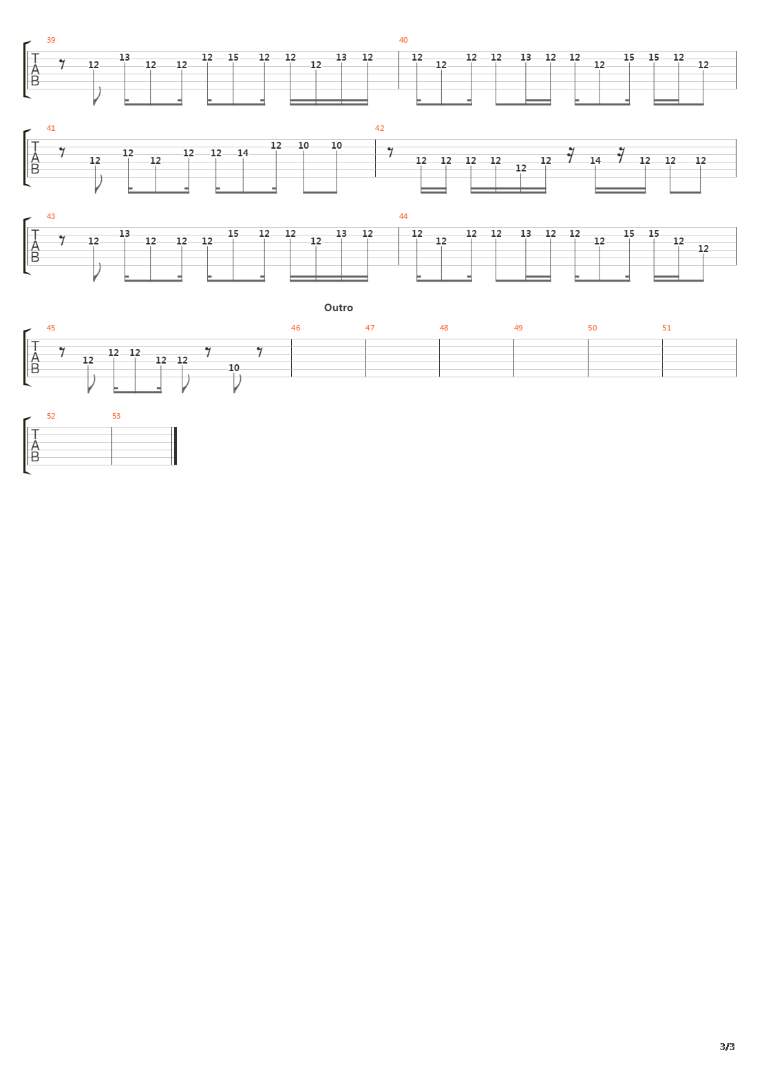 Drown吉他谱