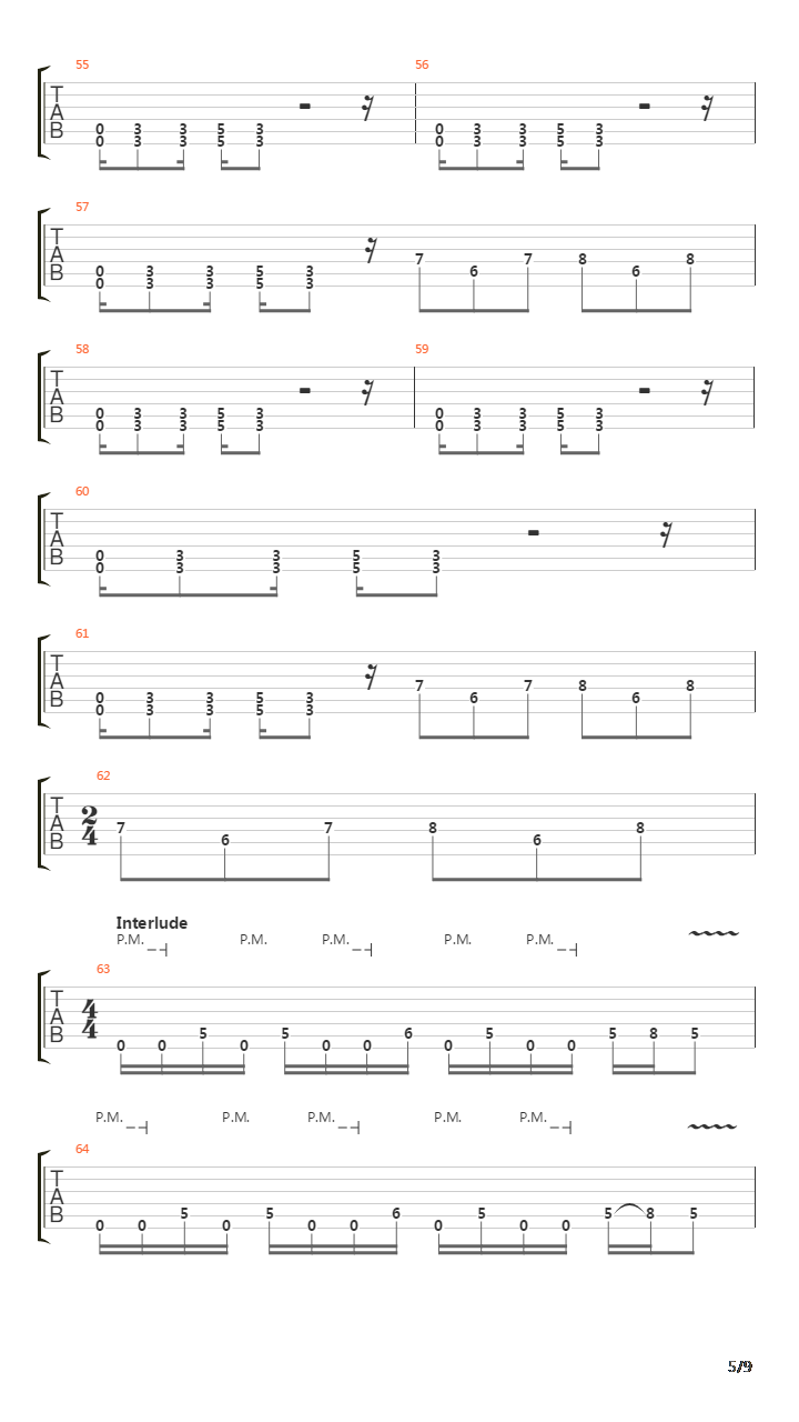 Head For The Barricade吉他谱