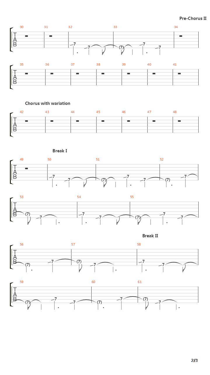 Priest吉他谱