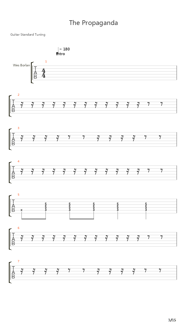 Propaganda吉他谱