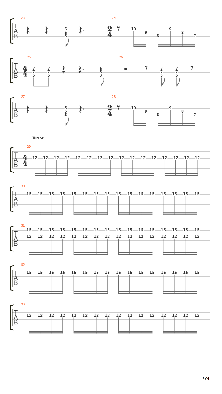 Re-entry吉他谱