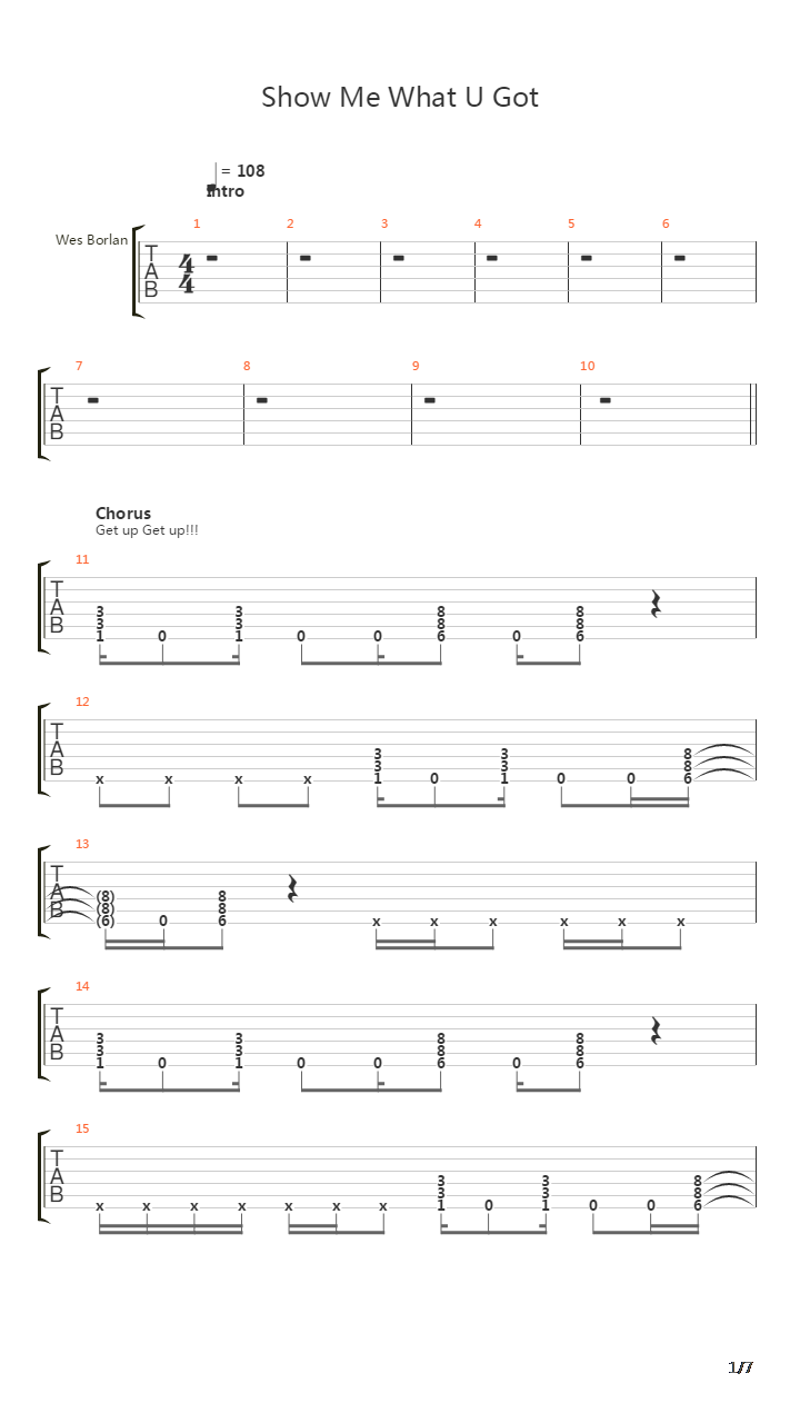 Show Me What You Got吉他谱