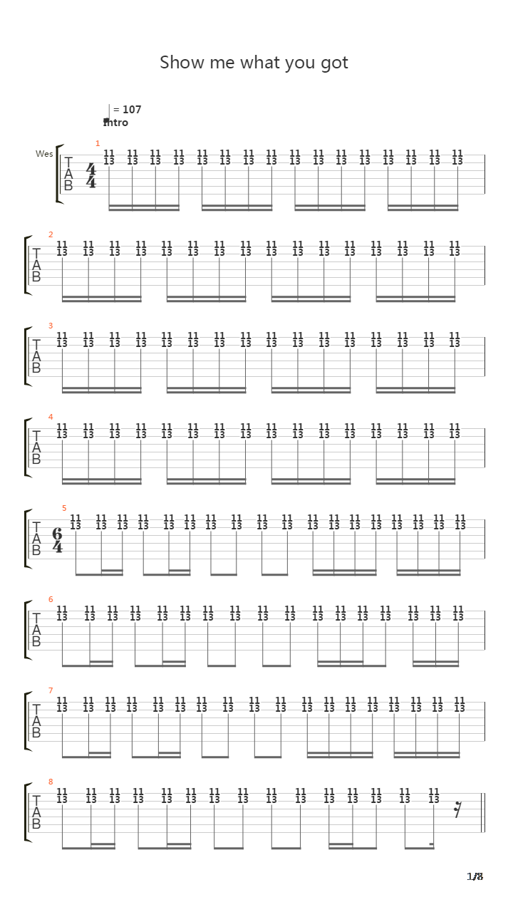 Show Me What You Got吉他谱
