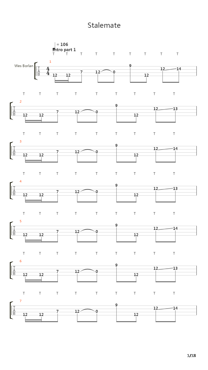 Stalemate吉他谱