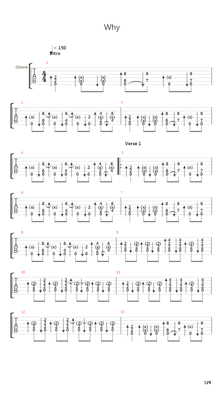 Why吉他谱