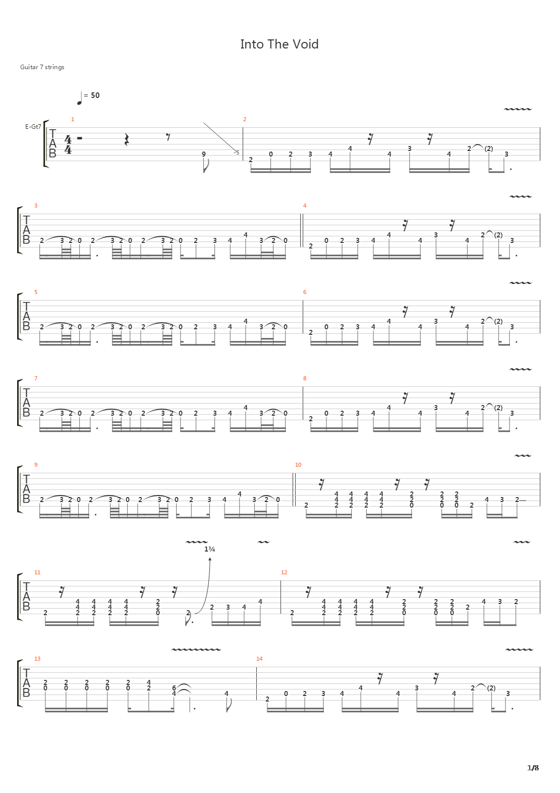 Into The Void吉他谱