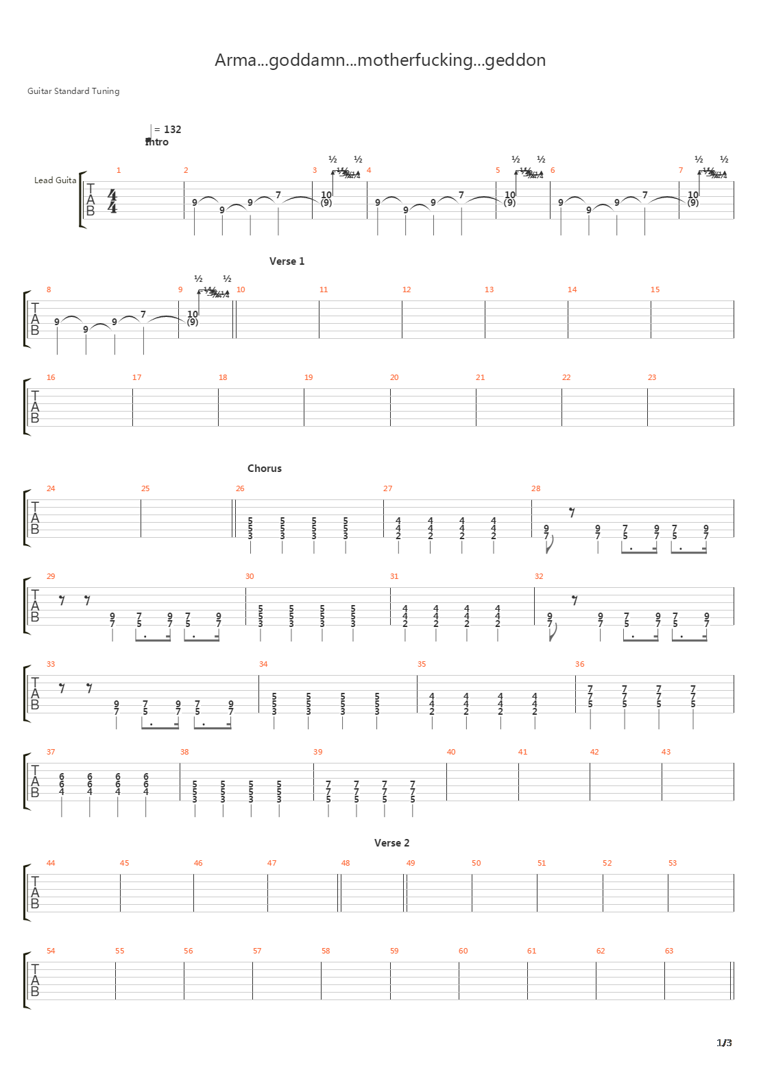 Arma-goddamn-motherfucking-geddon吉他谱