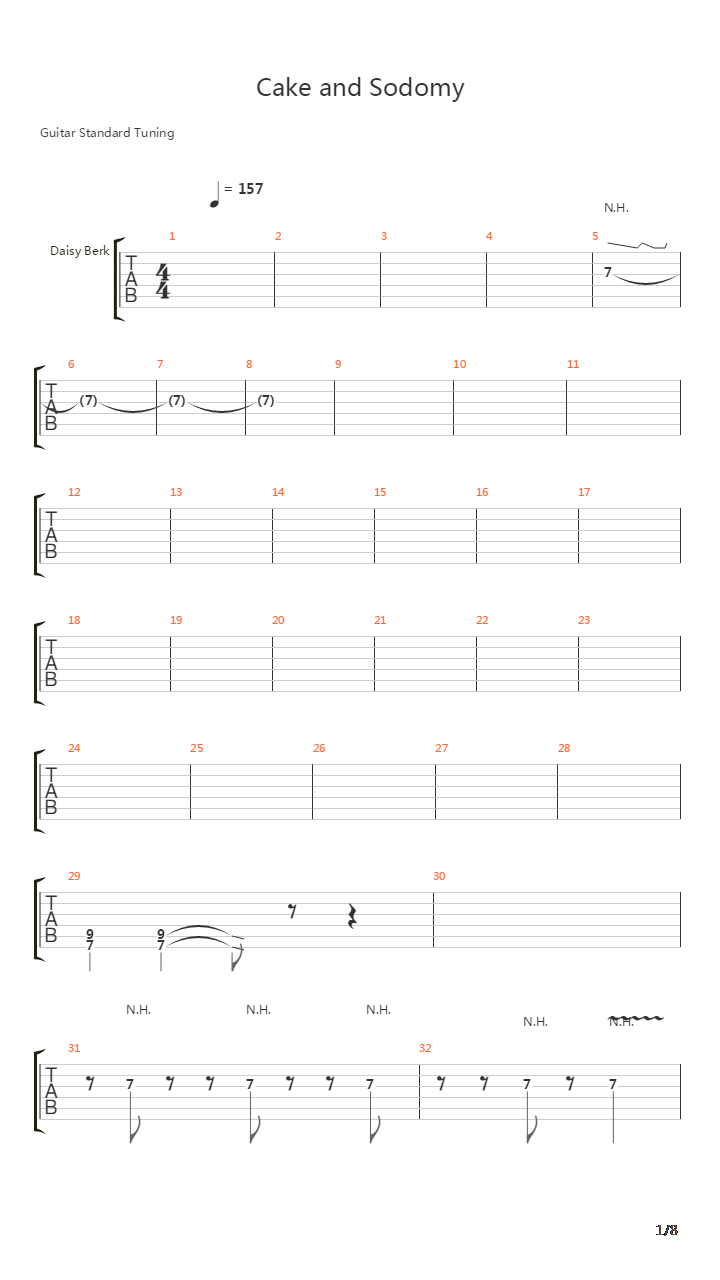Cake And Sodomy吉他谱