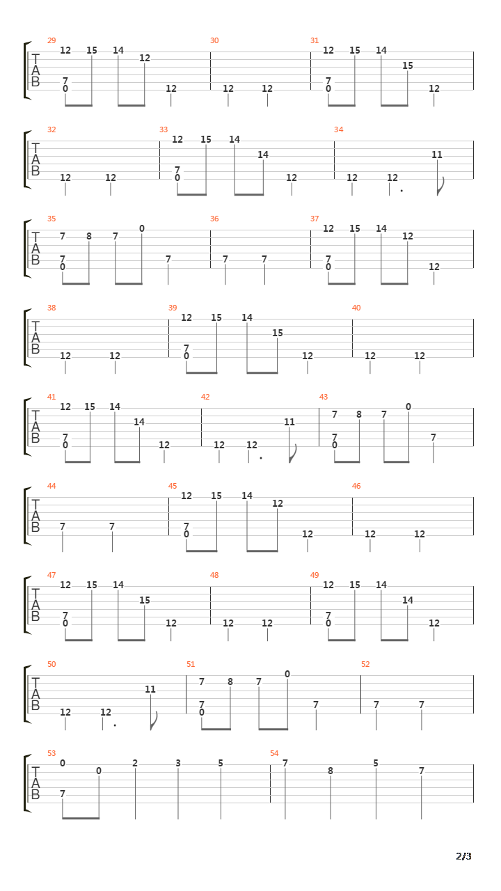 Cound To Six And Die吉他谱