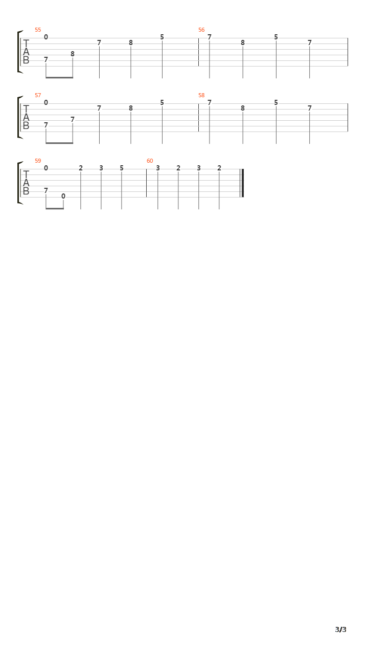 Cound To Six And Die吉他谱