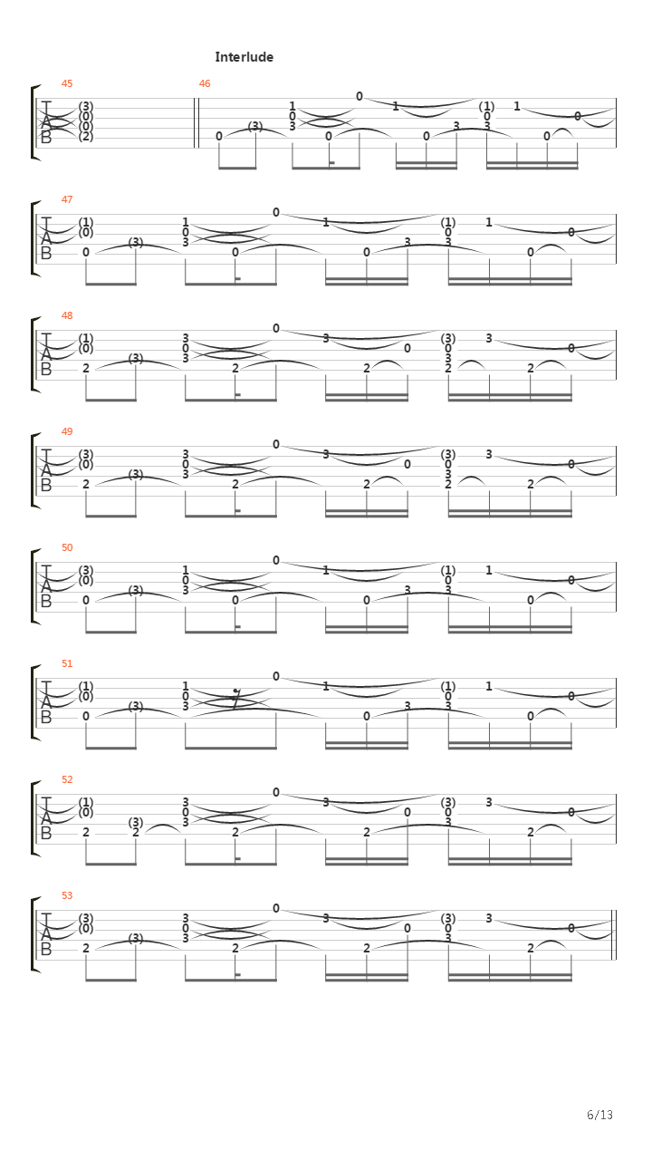 Details In The Fabric吉他谱