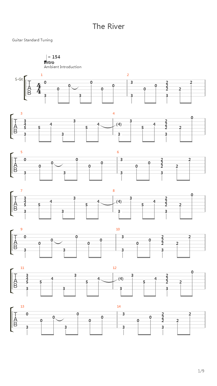 The River吉他谱