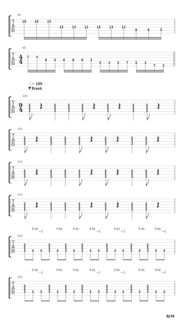 The Count Of Tuscany吉他谱