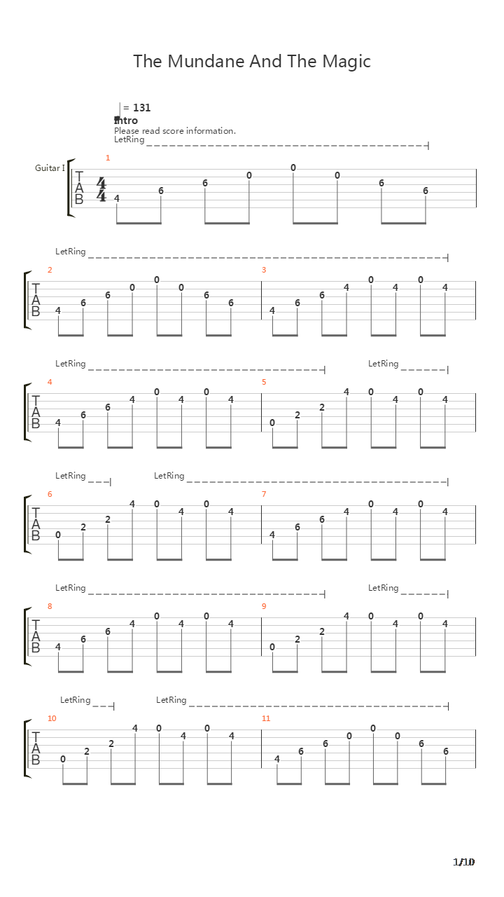 The Mundane And The Magic吉他谱