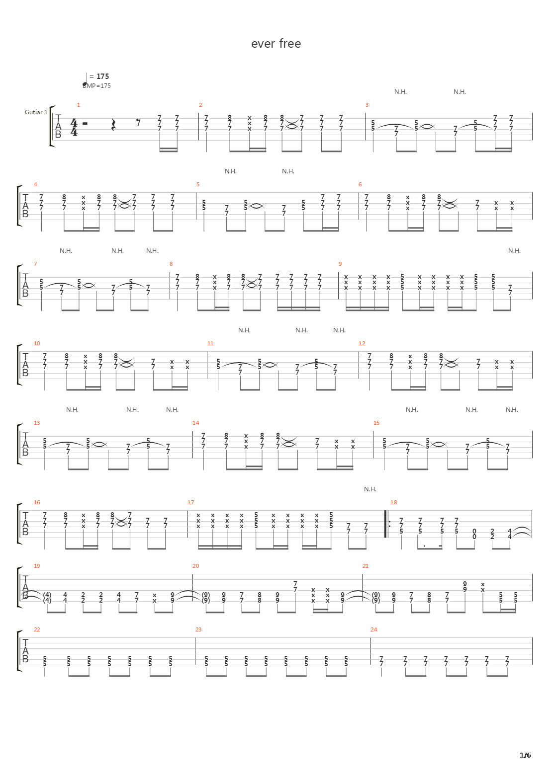 Ever Free吉他谱