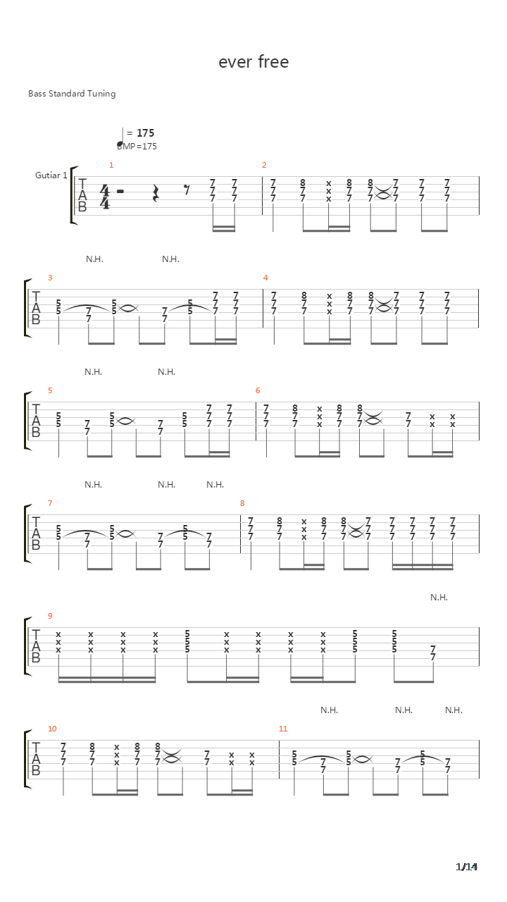 Ever Free吉他谱