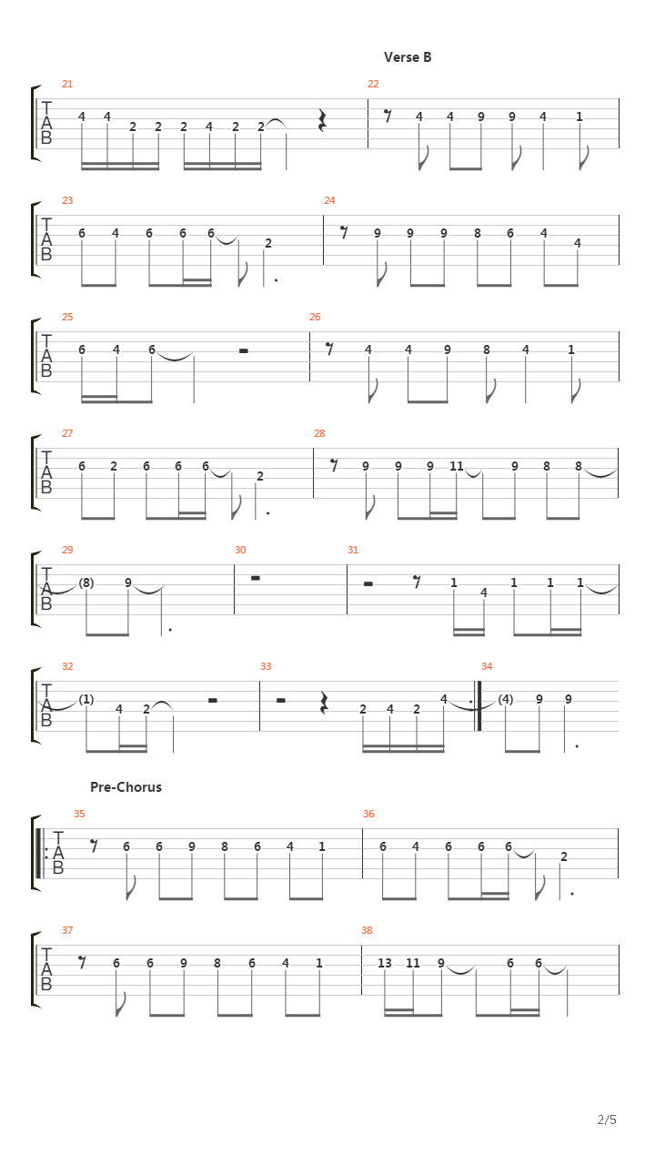 Flame吉他谱