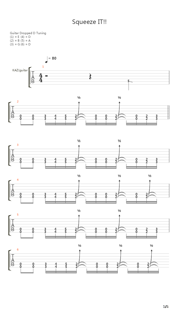 Squeeze It吉他谱