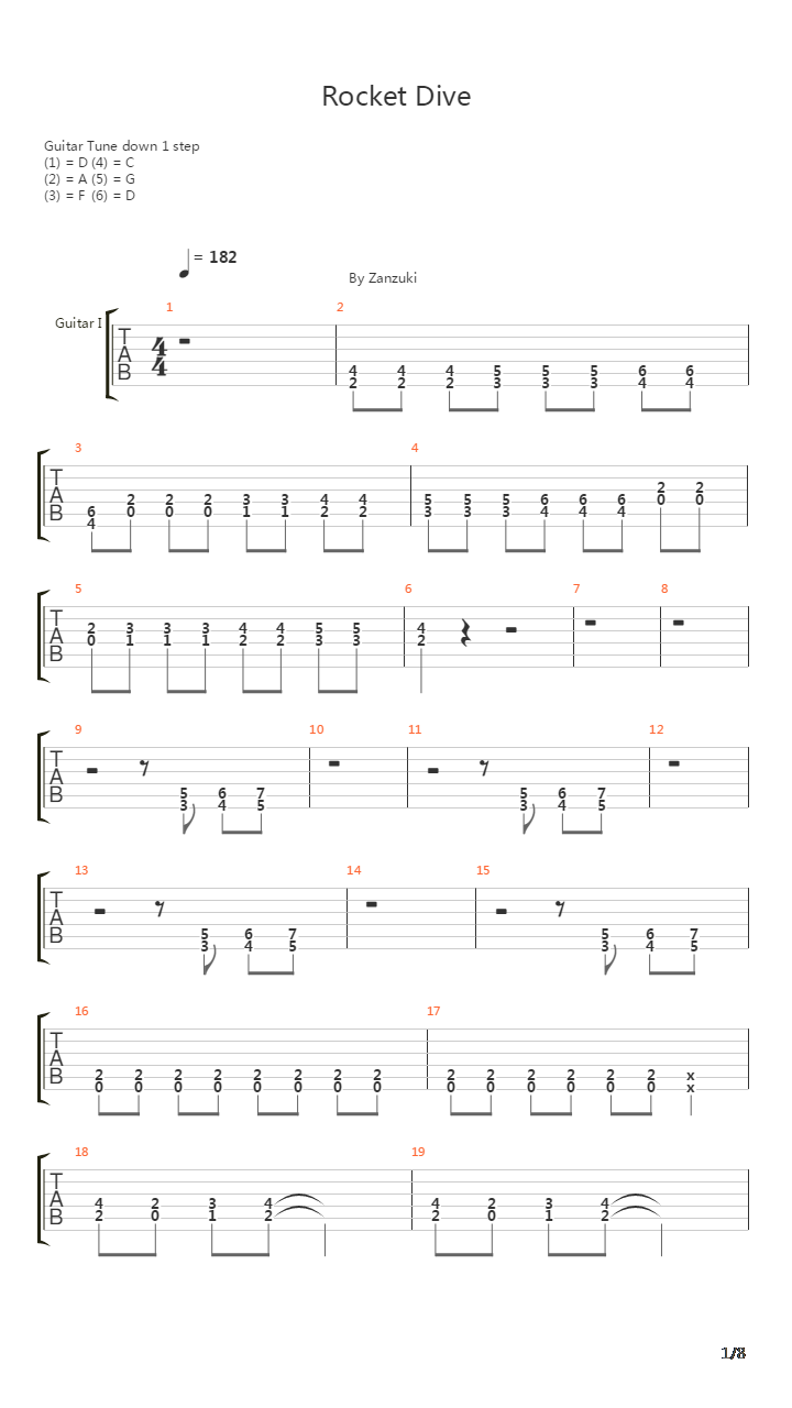 Rocket Dive吉他谱