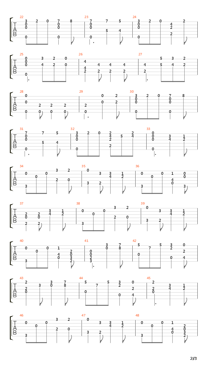 Allegretto Scherzando吉他谱