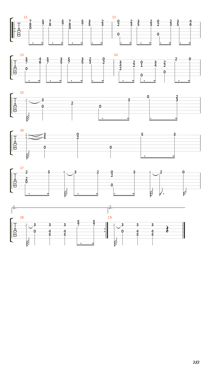 Arietta吉他谱