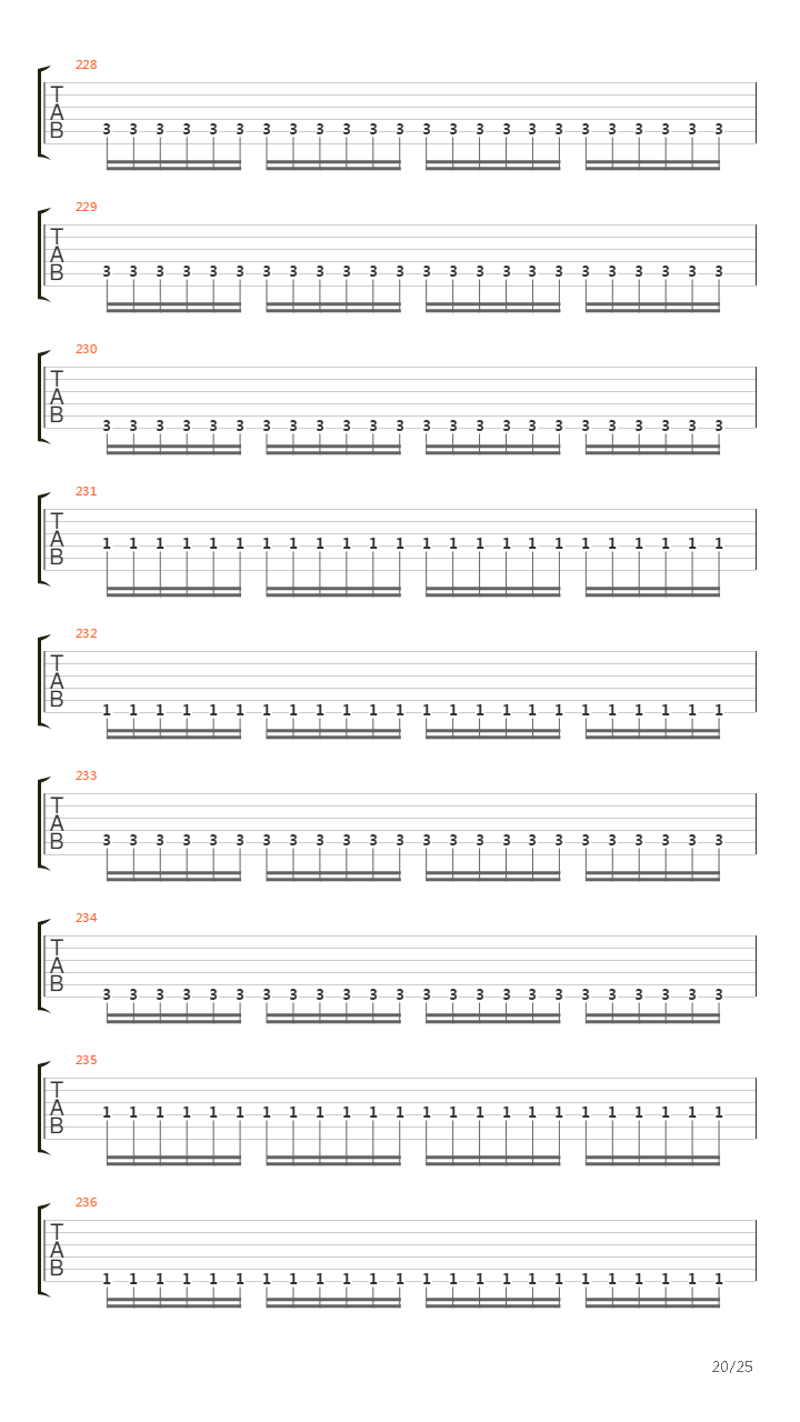 Echoes吉他谱