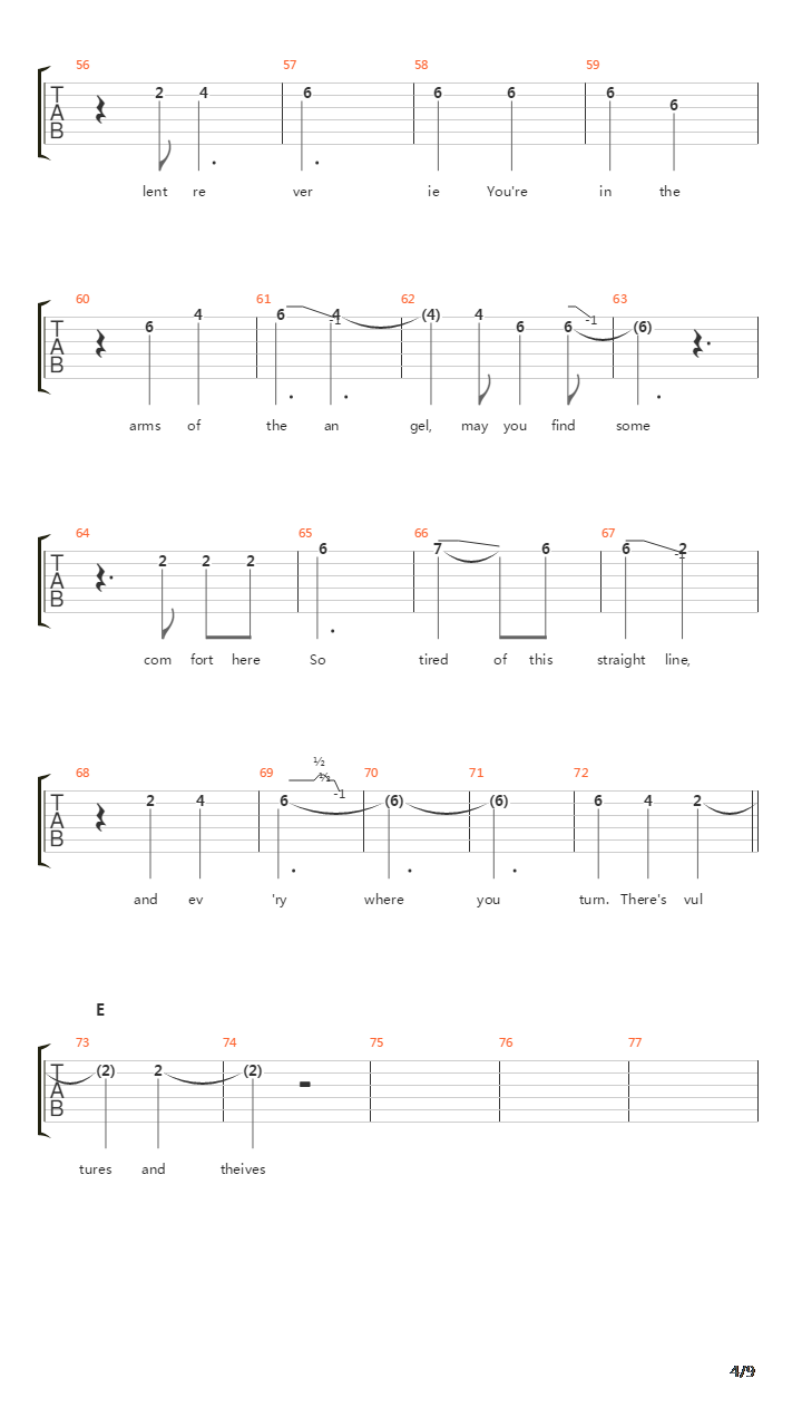 Angel吉他谱