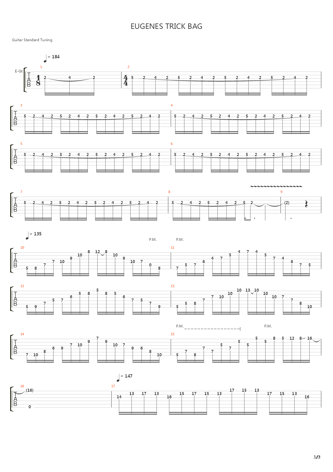 Eugenes Trick Bag吉他谱