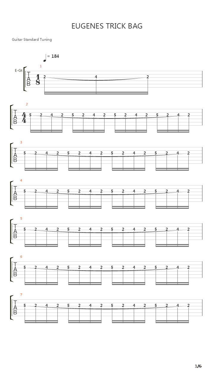 Eugenes Trick Bag吉他谱