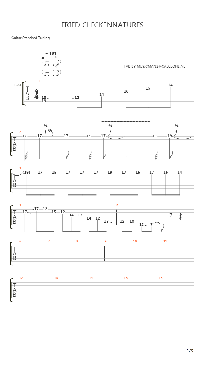 Fried Chicken吉他谱