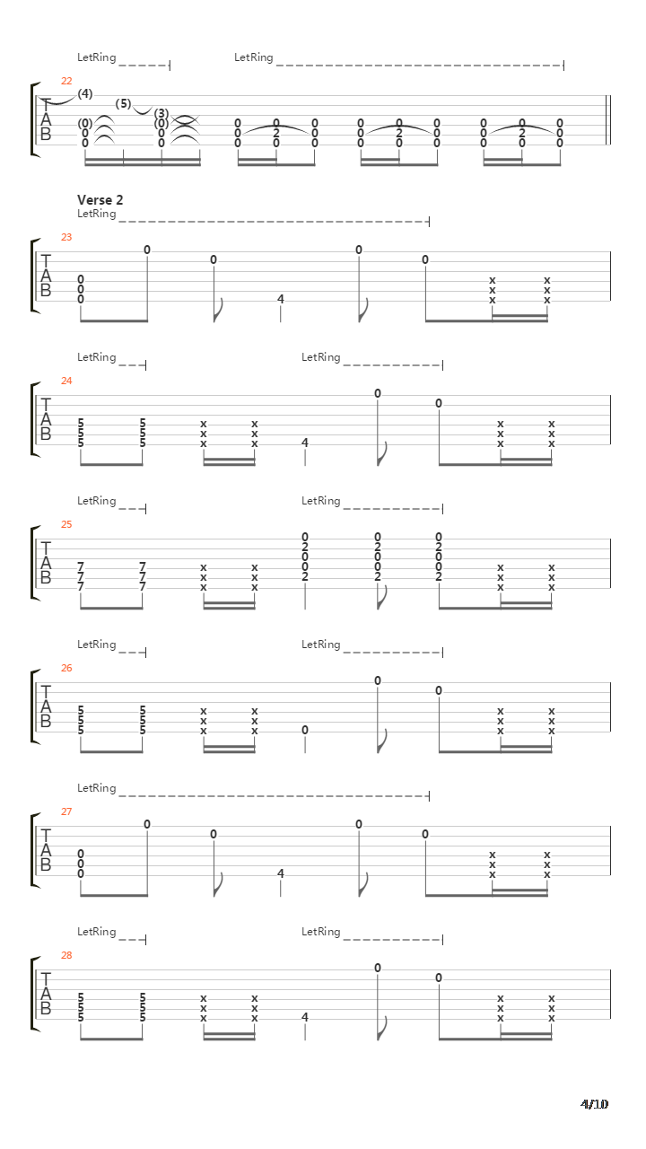 Stuck In A Moment You Cant Get Out Of Acoustic吉他谱