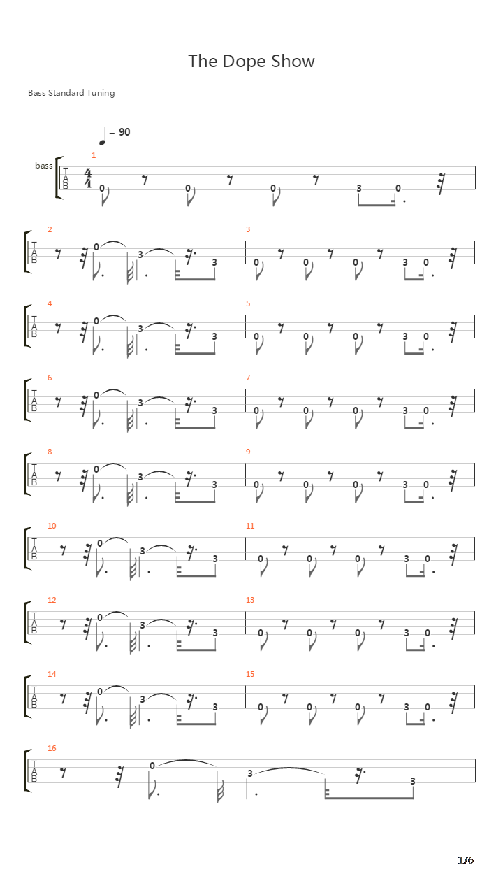 The Dope Show吉他谱