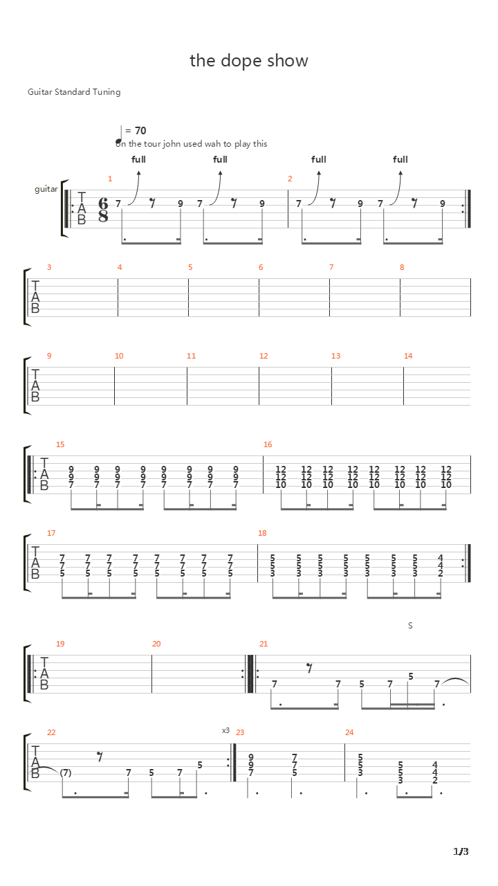 The Dope Show吉他谱