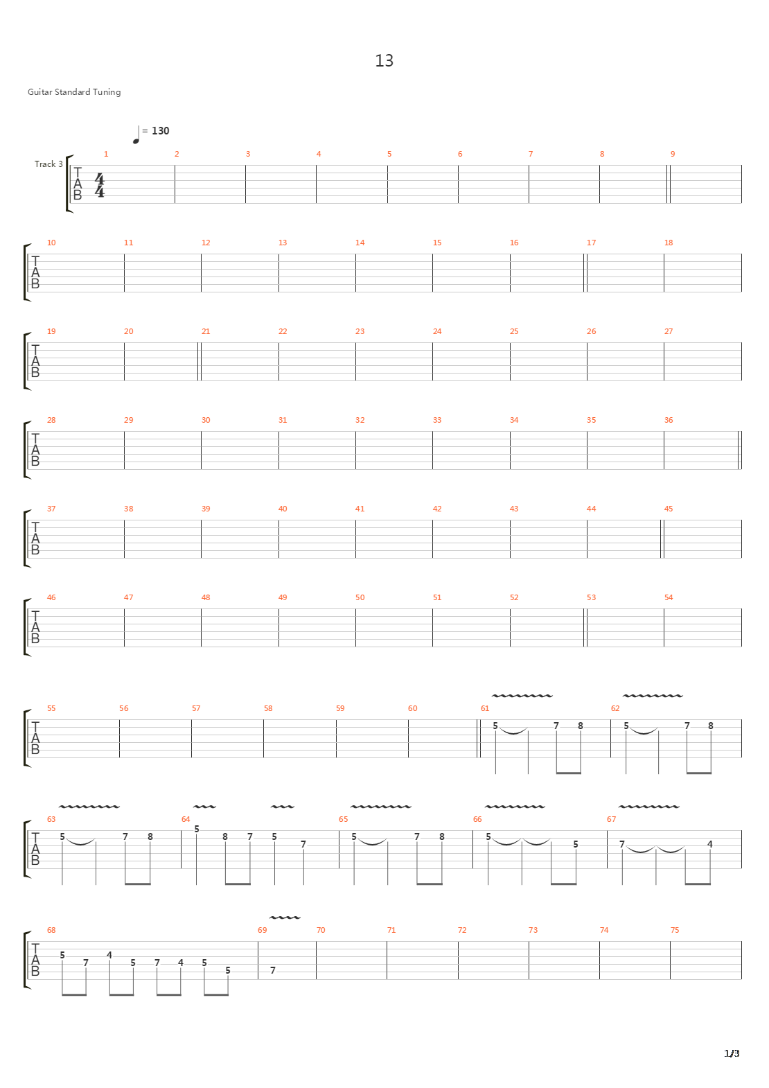 13吉他谱