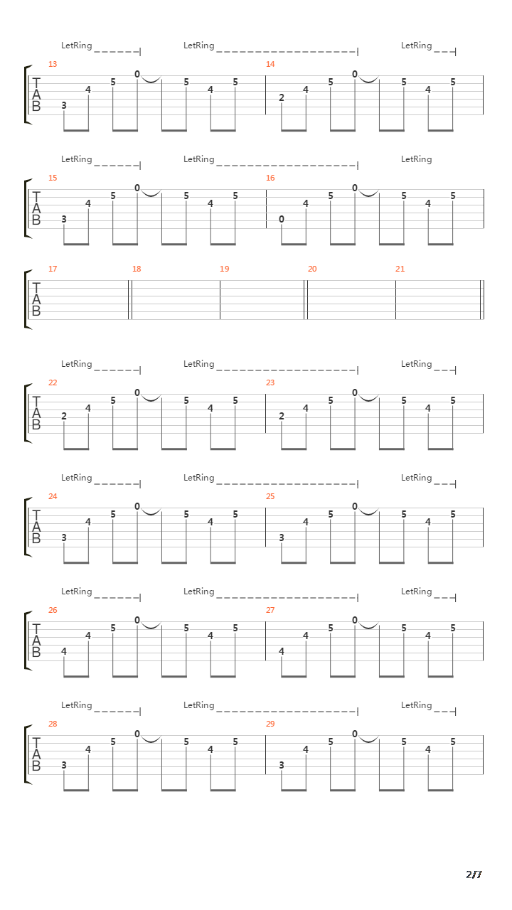 13吉他谱