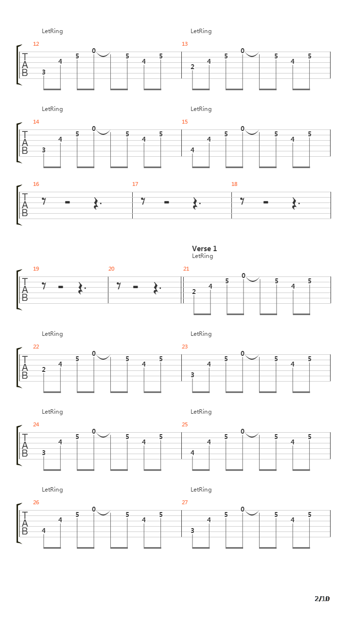 13吉他谱