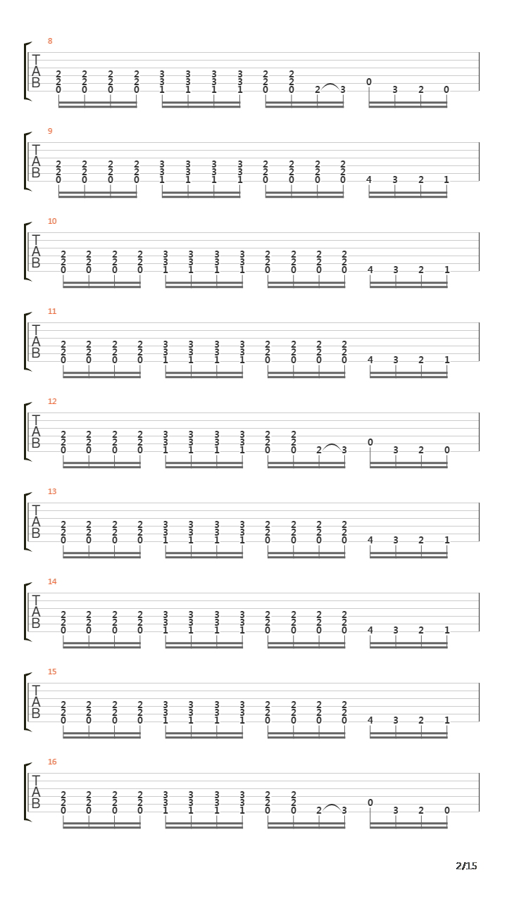 1000 Times Goodbye吉他谱