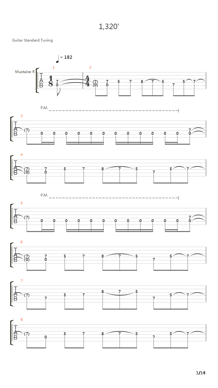 1320吉他谱