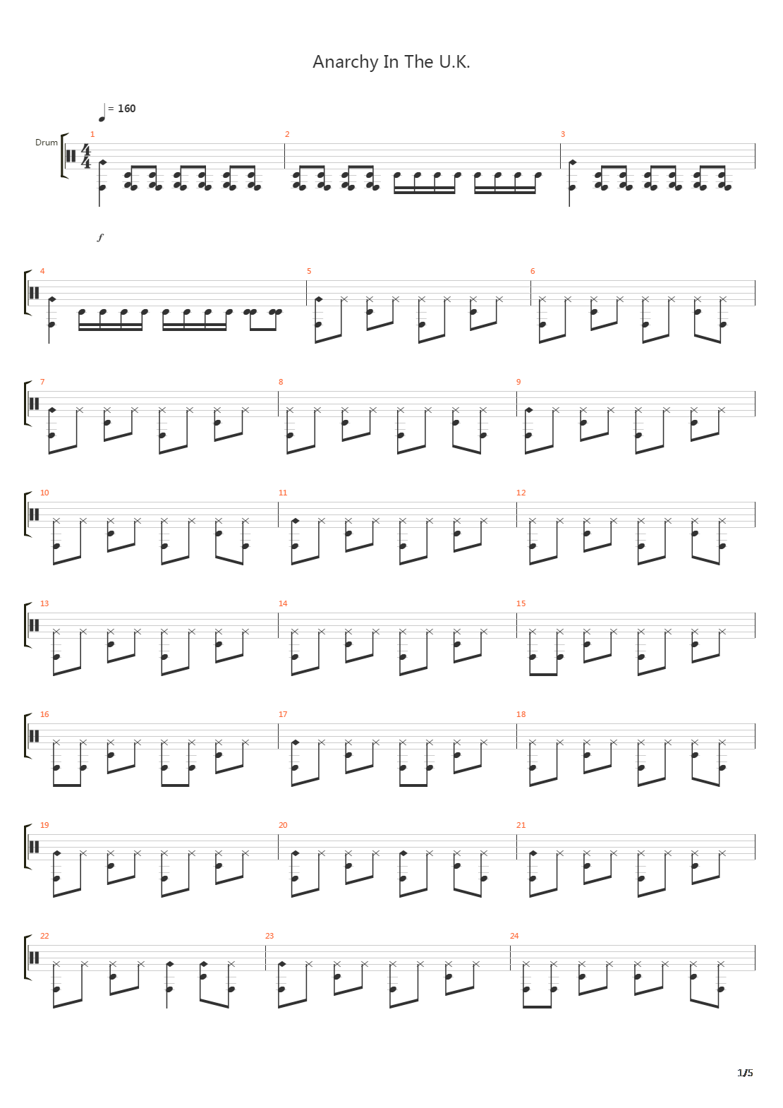 Anarchy In The Uk吉他谱