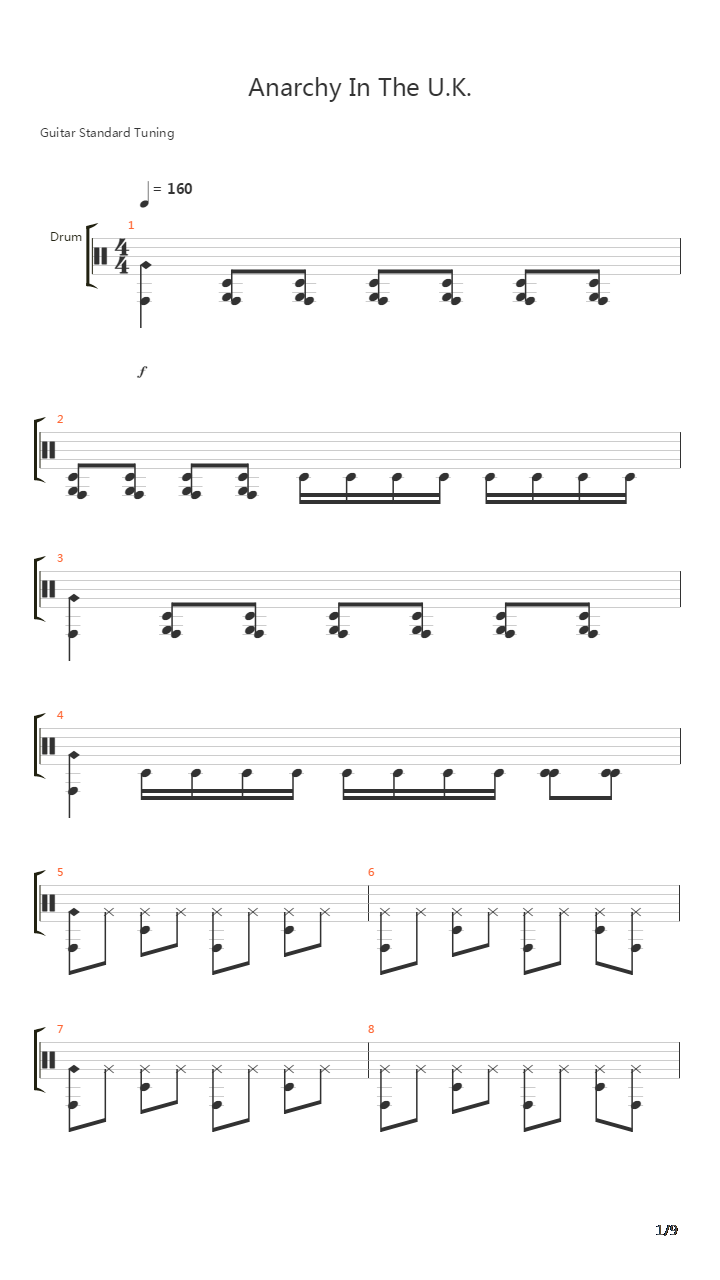 Anarchy In The Uk吉他谱