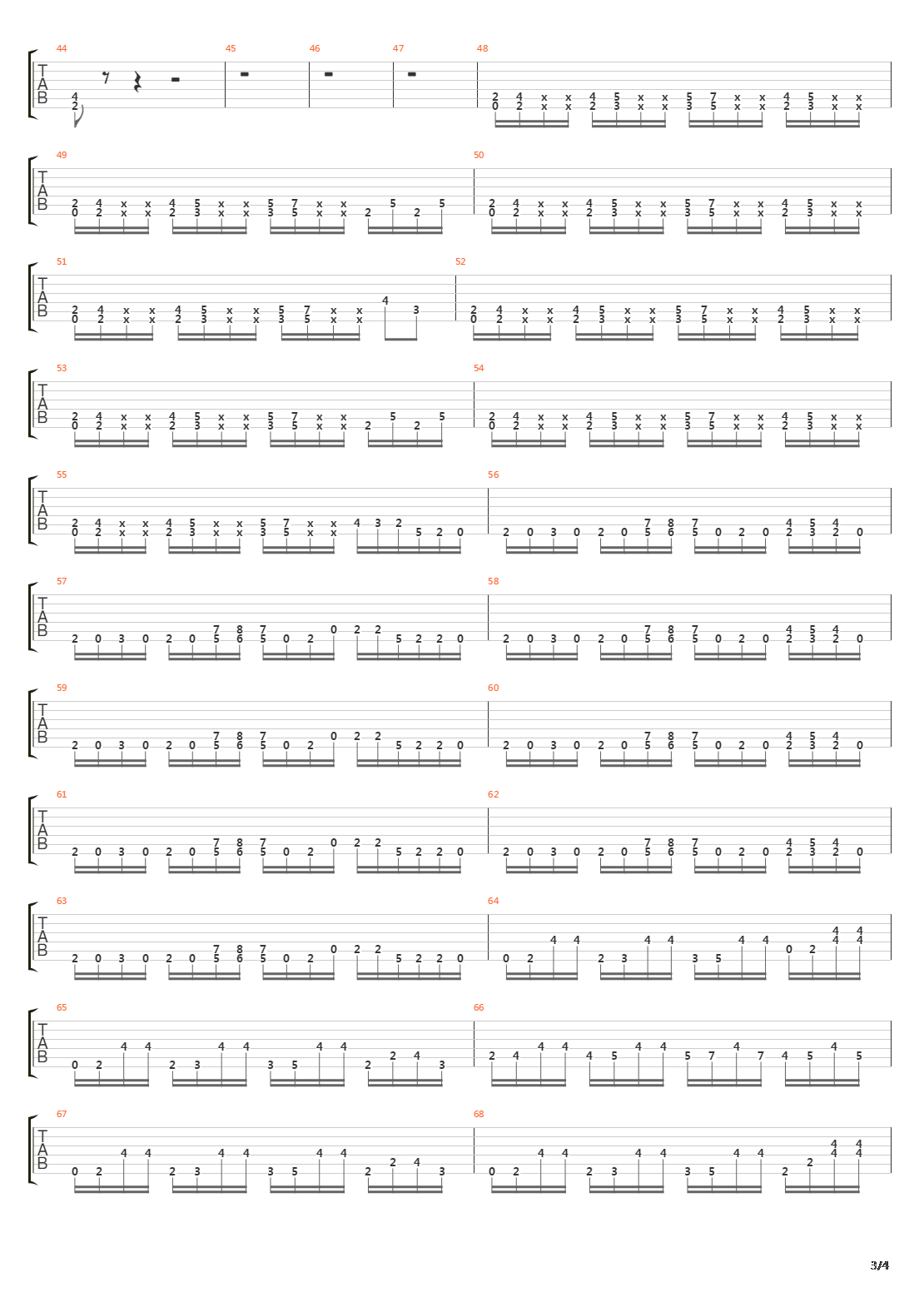 Architecture Of Aggression吉他谱